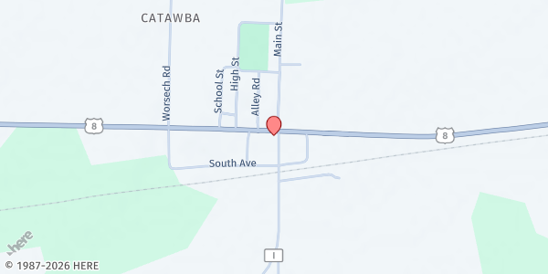Map showing St Vincent DePaul - Catawba at N9485 US Hwy. 8, Catawba, WI