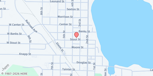 Map showing Chetek UMC at 300 Stout St., Chetek, WI