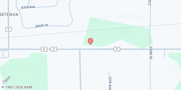 Map showing English Lutheran Church of Bateman at 20588 Co. Hwy. X, Chippewa Falls, WI