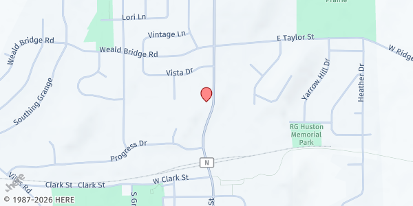 Map showing Bryn Mawr Presbyterian Church at 229 N Main St, Cottage Grove, WI