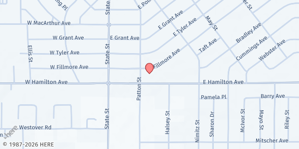 Map showing Chapel Heights Food Pantry at 300 E Hamilton Ave, Eau Claire, WI
