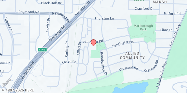 Map showing Allied Food Pantry at 4619 Jenewein Rd., Fitchburg, WI