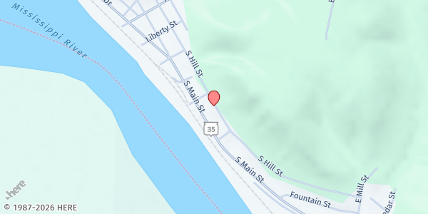 Map showing Saint John's Food Shelf - Food Pantry at 303 N Hill St, Fountain City, WI