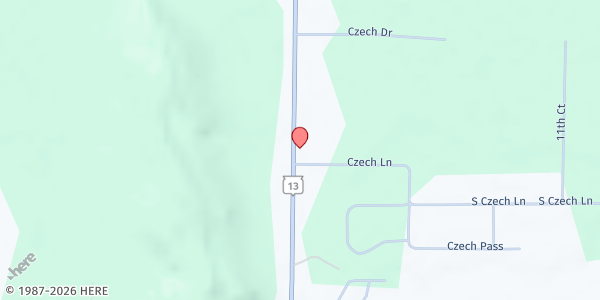 Map showing CWCAC – Adams Food Pantry at 1874 HWY 13, Friendship, WI