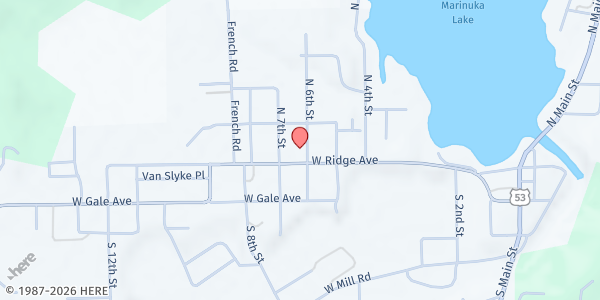 Map showing St Mary's Catholic Church at 20344 W Ridge Ave, Galesville, WI