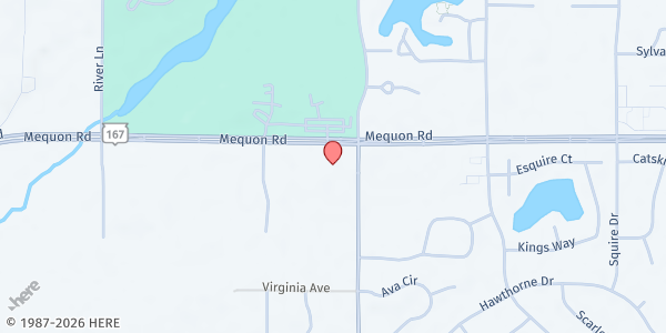 Map showing Faith Lutheran Church at W172N11187 Division Rd, Germantown, WI