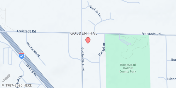 Map showing Saint Boniface Church at W204N11940 Goldendale Rd, Germantown, WI