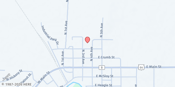 Map showing Saints Peter and Paul Catholic Church at 315 E Davlin St, Gilman, WI