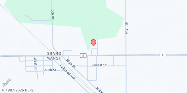 Map showing Grand Marsh Elementary School at Grand Marsh Elementary School, 620 County Highway E, Grand Marsh, WI