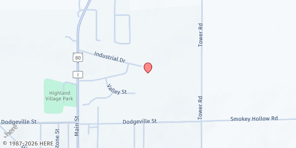 Map showing Sts. Anthony & Philip Catholic Church at Sts. Anthony & Philip Catholic Church, Highland, WI