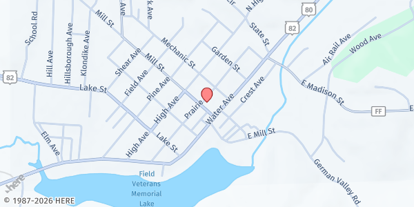 Map showing Good Samaritan Thrift Store at 128 Mill Street, Hillsboro, WI