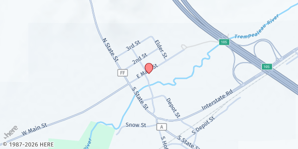 Map showing Neighborhood Food Pantry of Hixton at 145 E Main St, Hixton, WI