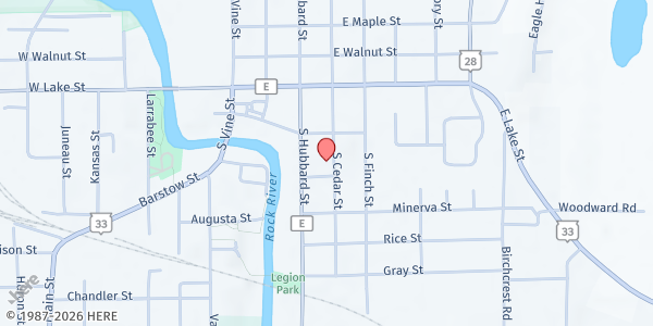 Map showing Emmanuel United Methodist Church at 222 S Cedar St, Horicon, WI
