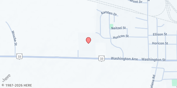 Map showing Sacred Heart Parish at 950 Washington St, Horicon, WI