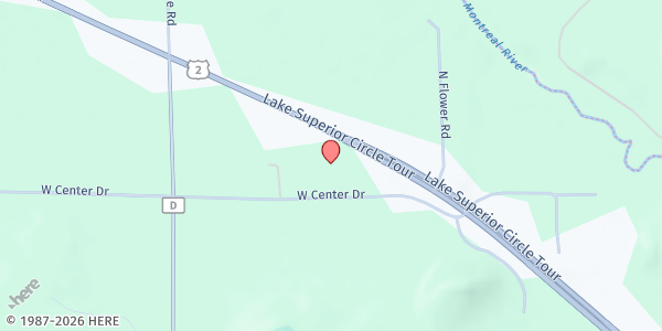 Map showing Good Shepard Community Apstlc at 5576 Center Dr, Hurley, WI