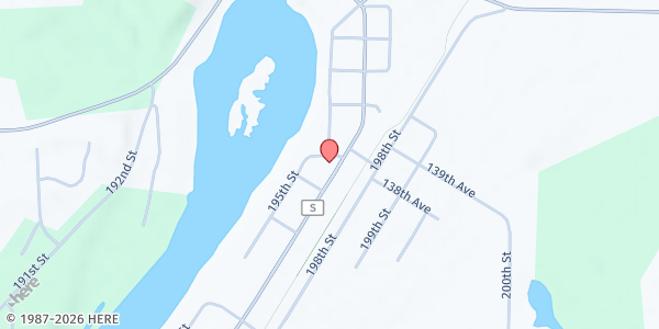 Map showing Jim Falls Community Food Pantry at 13880 Co. Hwy. S., Jim Falls, WI