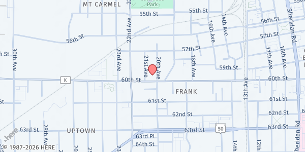 Map showing Grace Welcome Center at 2006 60th St, Kenosha, WI