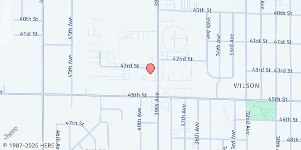 Map showing Shalom Center at 4314 39th Ave, Kenosha, WI