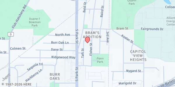 Map showing Boys & Girls Club Taft Community at 2001 Taft St, Madison, WI