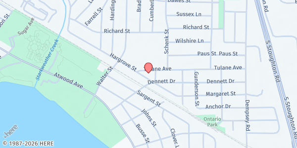 Map showing Common Grace School at 3565 Tulane Ave, Madison, WI