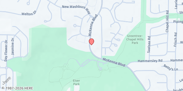 Map showing Elver Park Neighborhood Center at 1201 McKenna Blvd., Madison, WI