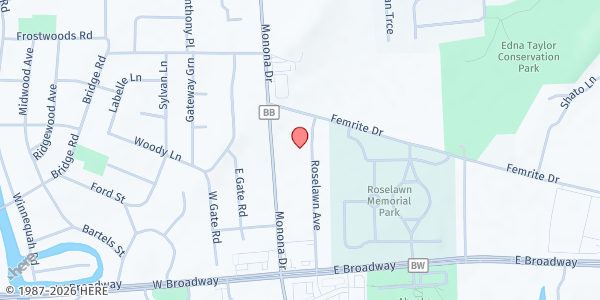 Map showing End Time Missionary International Food Pantry at 6200 Monona Dr, Madison, WI