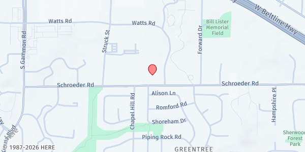 Map showing Extended Hands Food Pantry at 6402 Schroeder Rd, Madison, WI