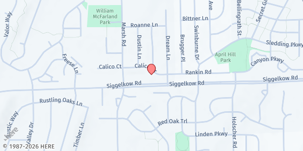 Map showing Extended Hands Pantry Inc at 5603 Calico Dr., Madison, WI