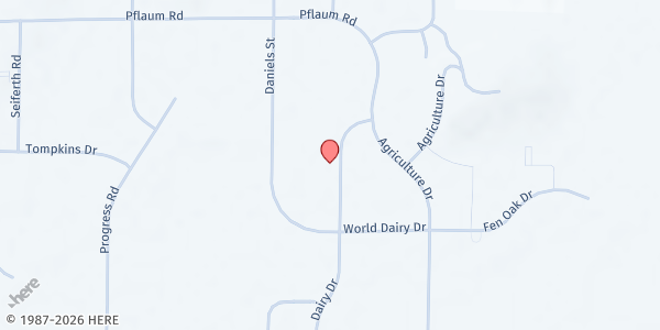 Map showing Janesville St. John Vianney Mobile Pantry at 2802 Dairy Dr., Madison, WI