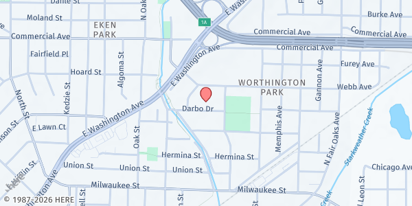Map showing The Salvation Army of Dane County at 3030 Darbo Dr, Madison, WI