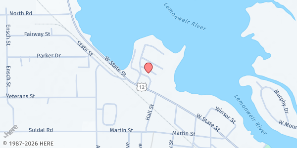 Map showing St. Vincent de Paul Mauston at 925 W State St., Mauston, WI