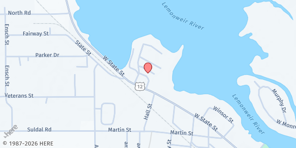 Map showing St. Vincent de Paul Mauston at 925 W State St., Mauston, WI