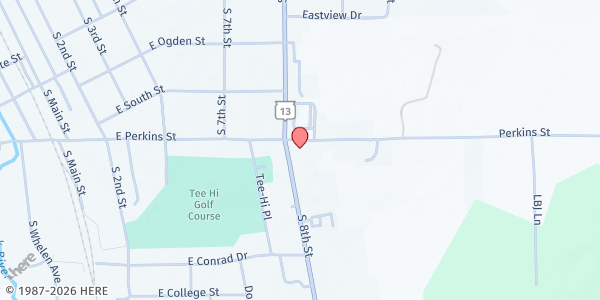 Map showing ICAA - Taylor Co Food Pantry at 508 S. 8th St., Medford, WI