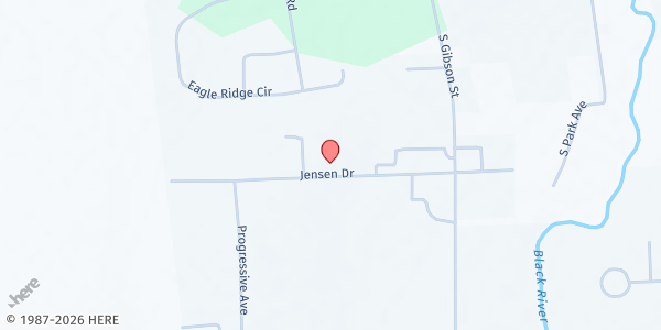 Map showing Medford Armory - Ruby's Pop-Up Pantry at 630 Jensen Dr., Medford, WI