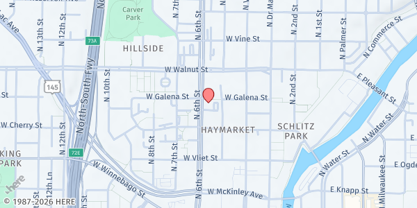 Map showing Boys & Girls Clubs Of Greater Milwaukee - Food Distribution Center at 1558 N 6th St, Milwaukee, WI