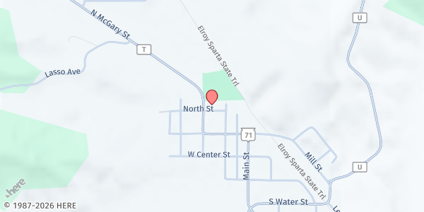 Map showing Community Harvest Couleecap at 200 W North Street, Norwalk, WI