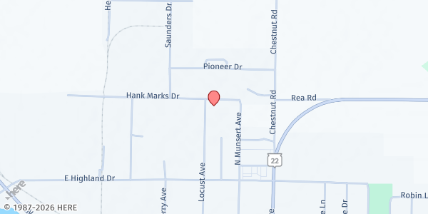 Map showing Kingdom Come Food Pantry at 520 Locust Ave, Oconto Falls, WI