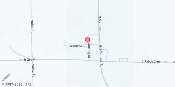 Map showing Patch Grove Mobile Pantry at 231 Wyalusing Street, Patch Grove, WI