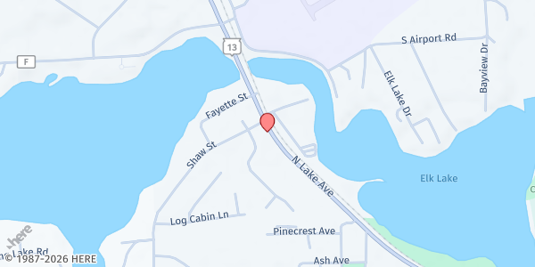 Map showing St. Vincent de Paul Society - Phillips at 884 N Lk Ave, Phillips, WI