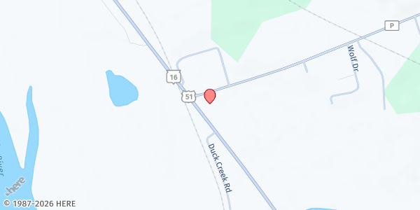 Map showing Prairie Pride Food Pantry at N6574 US Hwy 51, Portage, WI