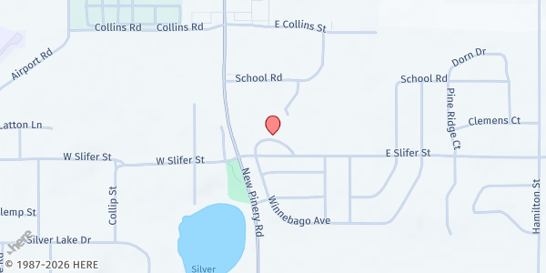 Map showing St. Vincent DePaul- Portage MS Annex at 2505 New Pinery Road, Portage, WI