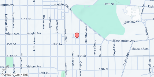 Map showing FaithWorks Food Pantry at 2915 Wright Ave, Racine, WI