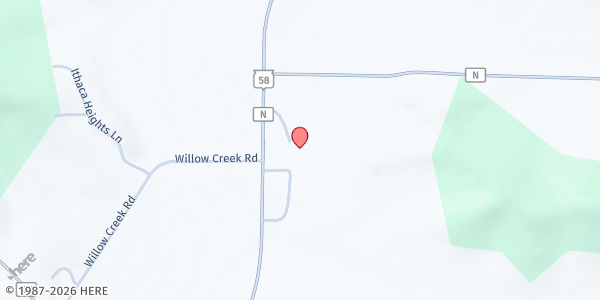 Map showing Ithaca School District Building at 24615 WI-58, Richland Center, WI