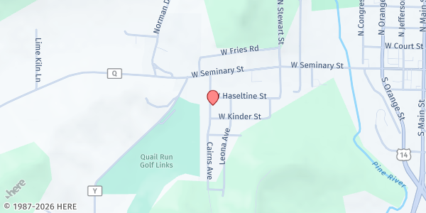 Map showing Richland Community Food Pantry at 345 S Cairns Ave., Richland Center, WI