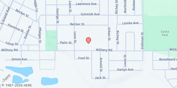 Map showing Circle of Joy- Rothschild at 602 Military Rd., Rothschild, WI
