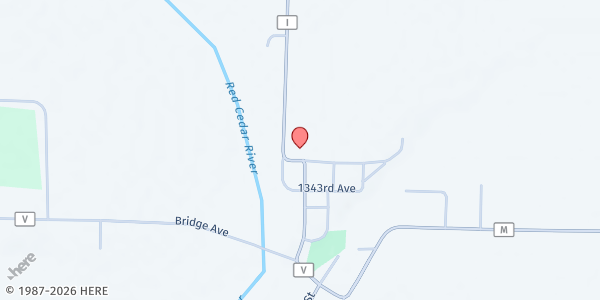 Map showing Stepping Stones Pop-up Pantry @ Sand Creek at E9311 Co. Rd. 1, Sand Creek, WI