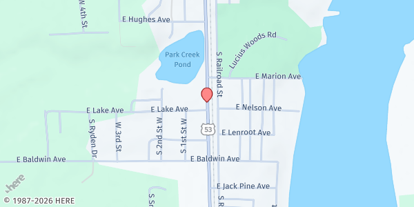 Map showing Second Harvest Northland: Douglas County at 11523 S Business 53, Solon Springs, WI