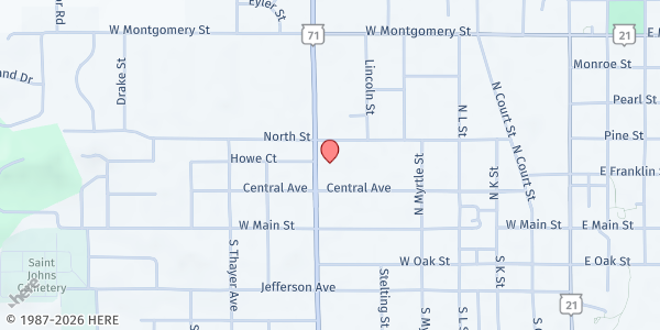 Map showing Couleecap Food Pantry at 217 N Black River St, Sparta, WI