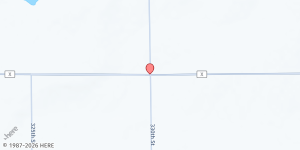 Map showing Fruit of the Vine Food Pantry at W11581 Cty. Hwy. X, Stanley, WI