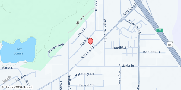 Map showing Community Church at 3516 Stanley St, Stevens Point, WI